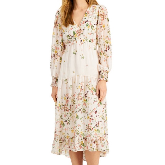 Taylor floral boarder midi dress - Picture 2 of 8